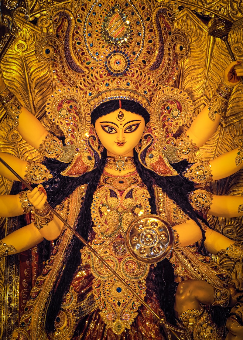 Close-up of Devi Durga — Kolkata