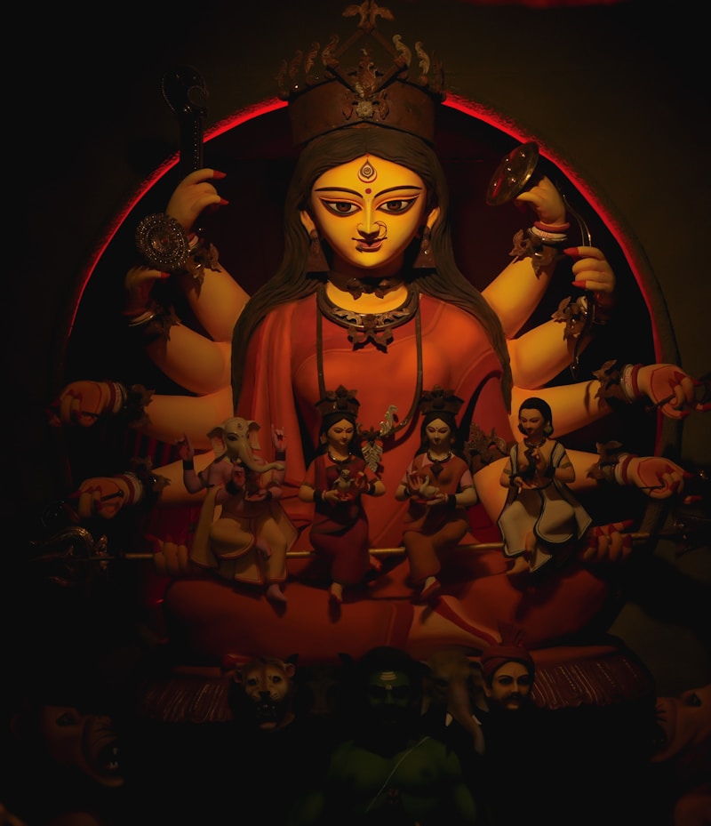 Deity sculptures — Durga Puja Kolkata
